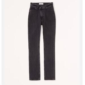 Abercrombie Black 90’s Slim Straight Ultra High Rise Jeans
